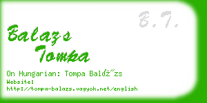 balazs tompa business card